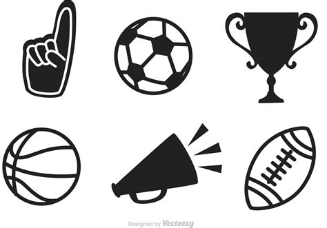 Black Sports Vector Icons - Download Free Vector Art, Stock Graphics ...