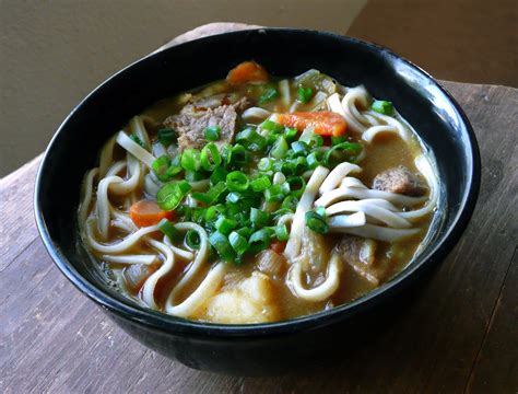 Kare Udon (Japanese Curry Soup) - Partial Ingredients