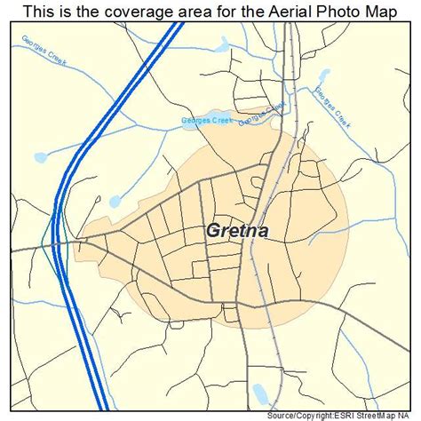 Aerial Photography Map of Gretna, VA Virginia