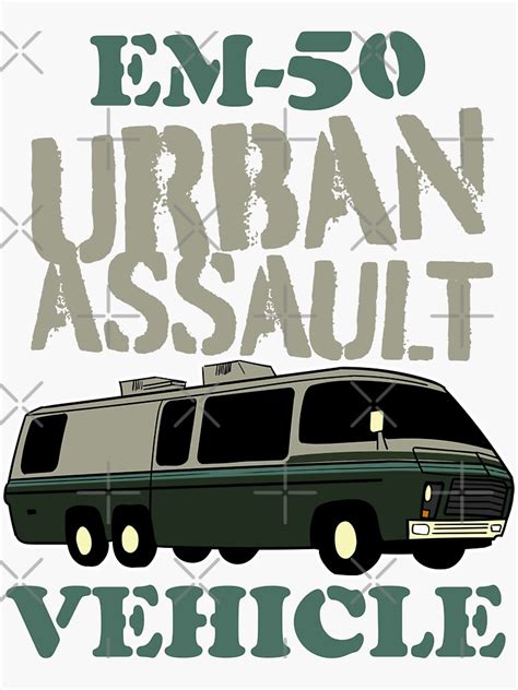 "The EM-50 Urban Assault Vehicle" Sticker by McPod | Redbubble