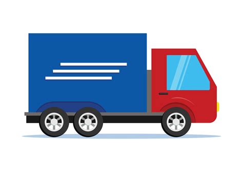 Delivery Truck vector flat design isolated on white background 29108792 Vector Art at Vecteezy