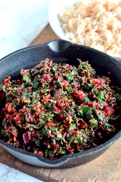 Beetroot Leaves Thoran - Beet Leaves Sauté with Coconut - Cooking Curries