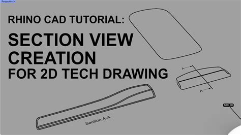 Rhino CAD Tutorial: Creating Section Views for 2D Technical Drawings - YouTube