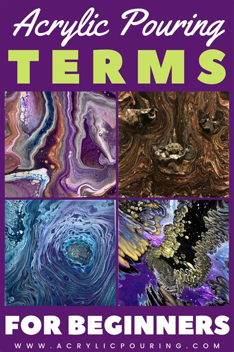 Acrylic Pouring Terms for Beginners | Acrylic pouring, Diy abstract ...