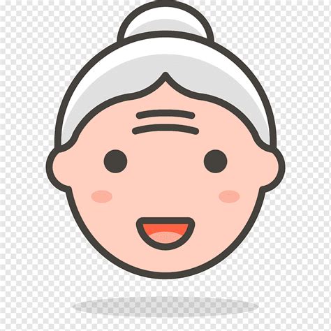 여자, 노파, 노부인, Streamline Emoji icon, png | PNGWing