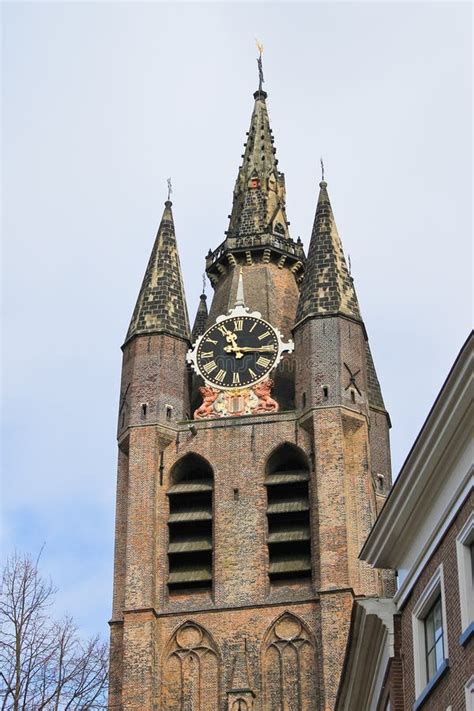 The Old Church Tower in Delft. Stock Photo - Image of europe, attraction: 24630266