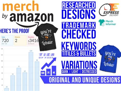 Merch by amazon design with descriptions and keywords | Upwork