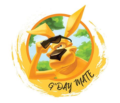 G'day mate Kangaroo Digital Art by Adi Daniel Antone