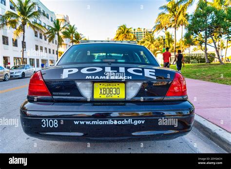 Miami Beach Police Car, Miami, Florida, USA Stock Photo - Alamy