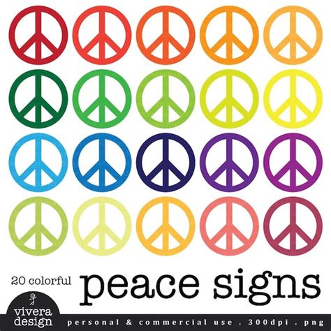 Colorful Peace Symbols