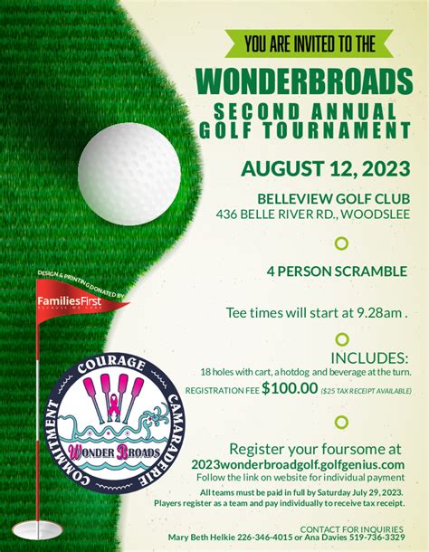 2023 Charity Golf Tournament – Wonderbroads