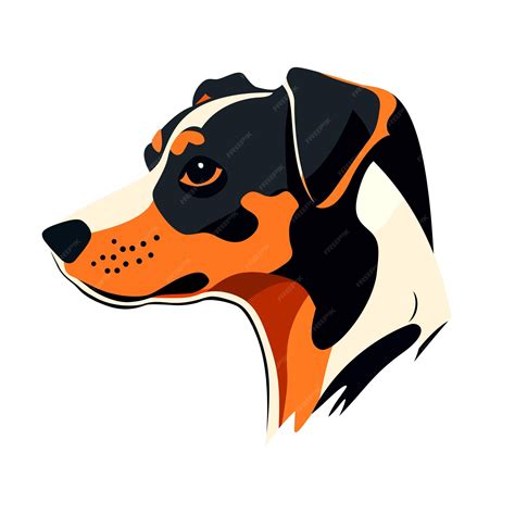 Premium Vector | Dog head logo design abstract colorful dog face smart dog face