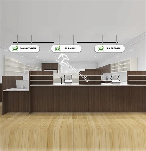 Custom Modern Pharmacy Checkout Counter | Free Design | Penbodisplay