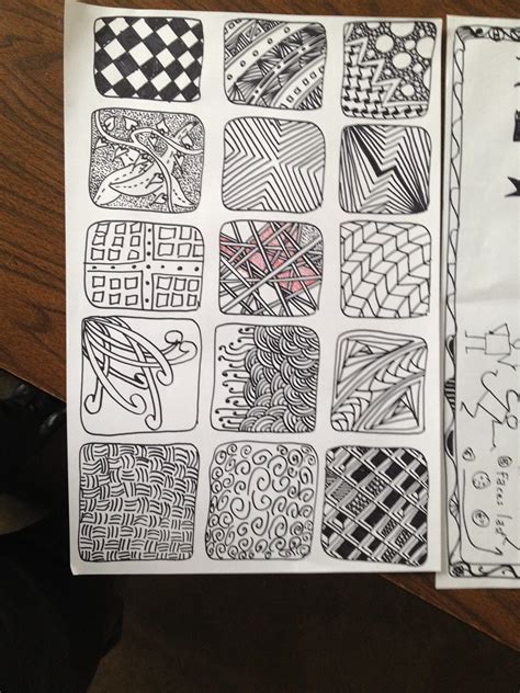 Zentangle sampler | I was demonstrating Zentangle patterns t… | Flickr