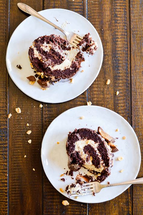 Chocolate Peanut Butter Cake Roll Recipe - Something Swanky