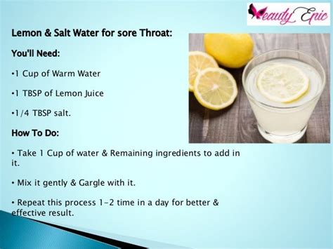 How To Gargle Salt Water For Sore Throat