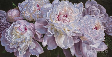 Flora Painting - Panorama of Peonies by Fiona Craig | Easy flower painting, Floral painting ...