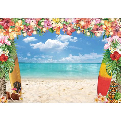 Buy 7x5ft Summer Hawaiian Beach Backdrop for Photography Tropical ...