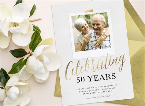 21 Beautiful 50th Anniversary Invitations to Celebrate Your Love