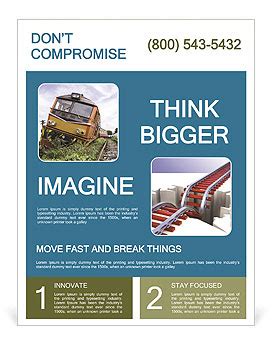 Train Derailment Causes, Prevention, And Safety Measures To Avoid Accidents. Flyer Template ...