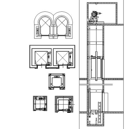 Elevator CAD Drawings Download - Cadbull