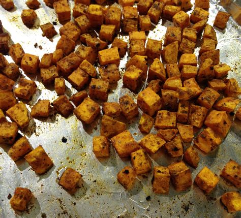 Baked sweet potato cubes - meatified