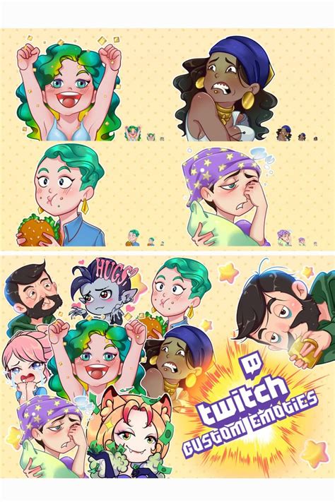 Digital Drawing & Illustration twitch emotes/ cat emote sub badges cute ...