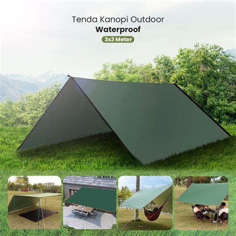 Top Lander Tenda Kanopi Outdoor Camping Tent Waterproof 3x3 Meter - TL1 ...