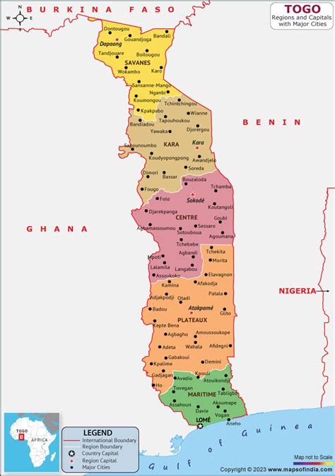 Togo Map | HD Political Map of Togo