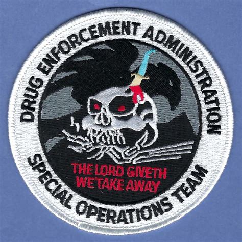 DEA DRUG ENFORCEMENT ADMINISTRATION SPECIAL OPERATIONS TEAM PATCH | eBay