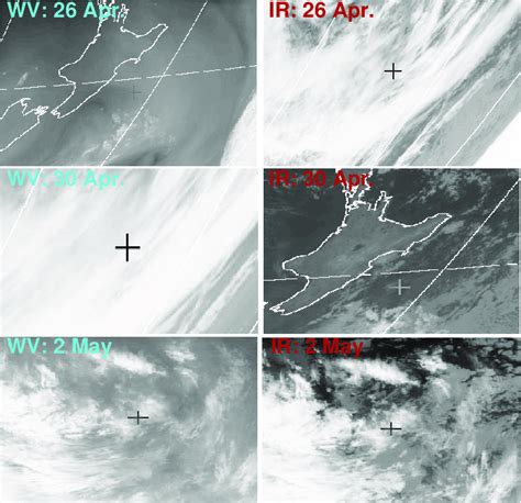 Examples of the satellite images from the top on 26 April, 30 April and... | Download Scientific ...