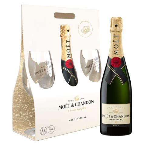 MOET & CHANDON IMPERIAL BRUT WITH 2 GLASSES (BOX SET) CHAMPAGNE NV ...