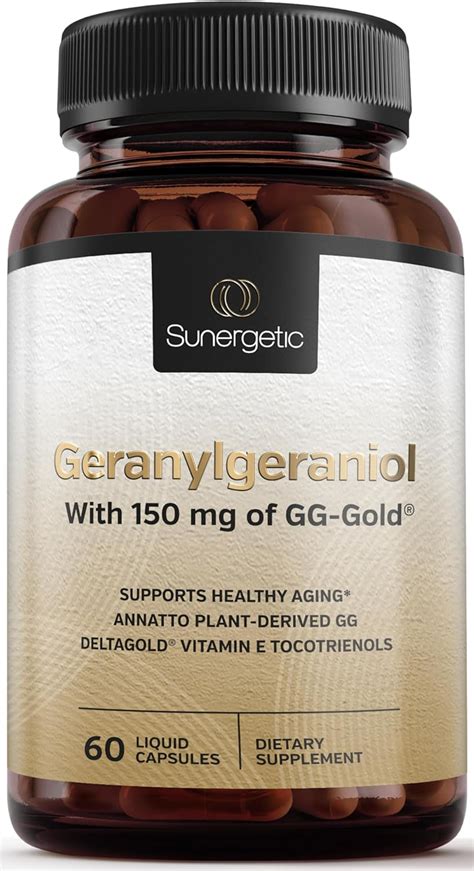 Amazon.com: Sunergetic Premium Geranylgeraniol Supplement - GG-Gold 150mg with DeltaGold Vitamin ...