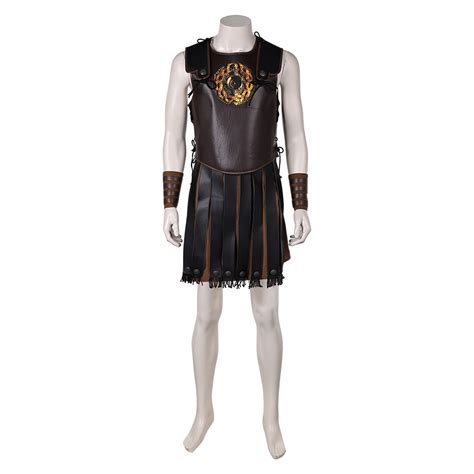 Gladiator 2024 Lucius Verus Brown Battle Outfit Carnival Halloween Cos