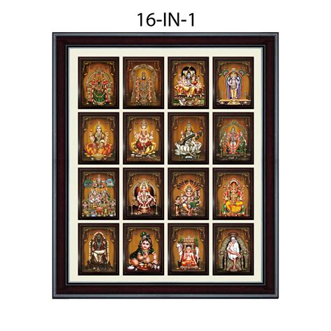 Large All-in-one Religious Digital Photo Frame of 16 God & | Etsy India