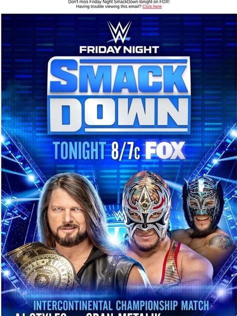 WWE Shop: Two Major Championship Matches Tonight on SmackDown 8/7c | Milled