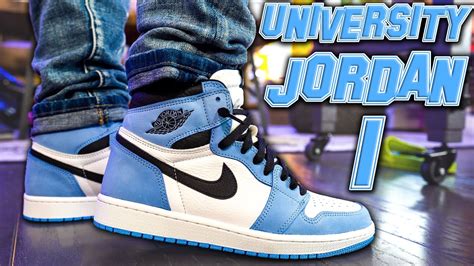 2021 AIR JORDAN 1 UNIVERSITY BLUE REVIEW AND ON FOOT !!! - YouTube