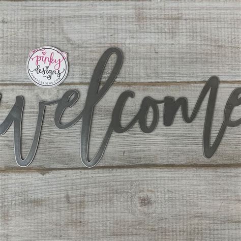 Metal Welcome Sign White - Etsy