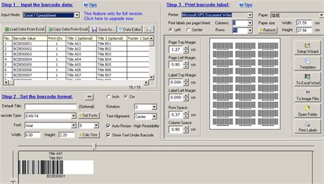 In the Step 2, you can define the barcode's format --- barcode type, barcode size, barcode font ...