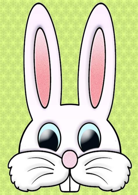 Easter+Bunny+Face+Cut+Out | Bunny face, Easter bunny cartoon, Happy ...