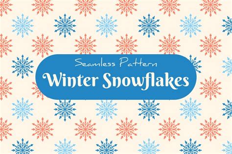 Winter Snowflakes Seamless Pattern