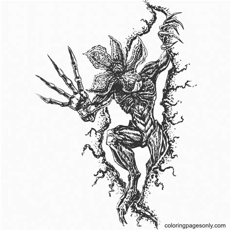 Demogorgon From Stranger Things Coloring Pages - Free Printable Coloring Pages