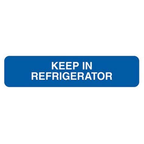 Keep In Refrigerator 1-5/8" x 3/8" Blue Label (Roll of 500)