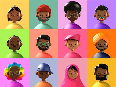 Toy Faces Library — Diverse 3D Avatars | Images :: Behance