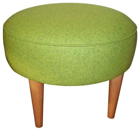 Lime Green round wool footstool - Contemporary - Footstools And Ottomans - west midlands - by A ...