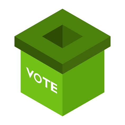 Isometric Vote Box On White Background. 1975488 Vector Art at Vecteezy