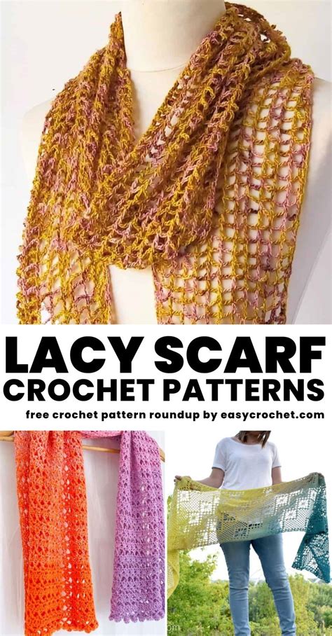 13 Lacy Crochet Scarf Patterns - Easy Crochet Patterns