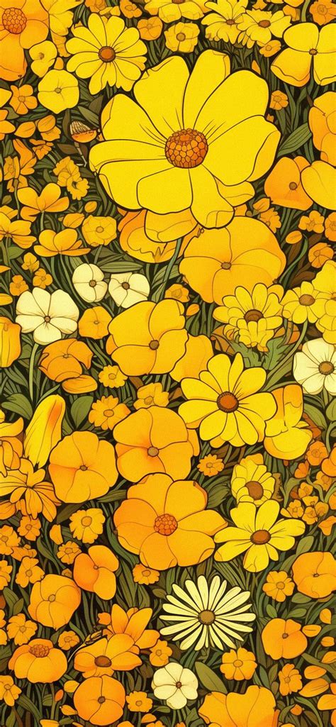🔥 Free download Yellow Flowers Aesthetic Wallpapers Cool HD Floral ...