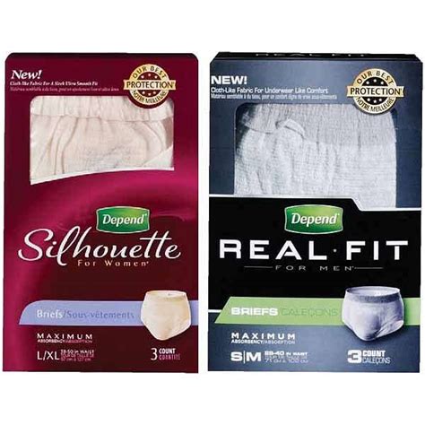 Free Sample of Depends Silhouette or Real Fit