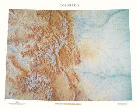 Colorado Elevation Map With Cities